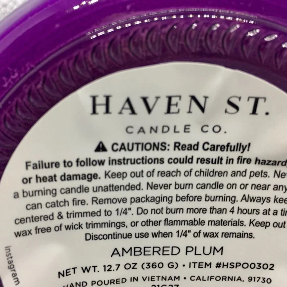 Halloween Mermaid Tears 2 Wick Candle Ambered Plum Spooky Concoctions - Picture 5 of 9